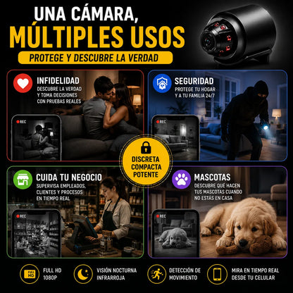 Mini Cámara Espía: Mira lo que pasa cuando no estás 📹👀