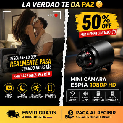 Mini Cámara Espía: Mira lo que pasa cuando no estás 📹👀