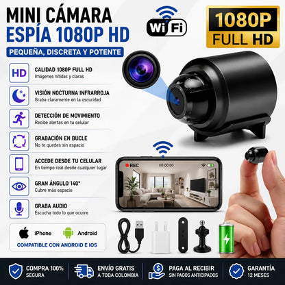 Mini Cámara Espía: Mira lo que pasa cuando no estás 📹👀